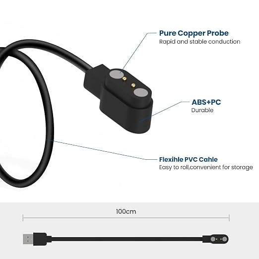 Smart Watch Charger Magnetic 2 Pin Charging Cable - Image 7