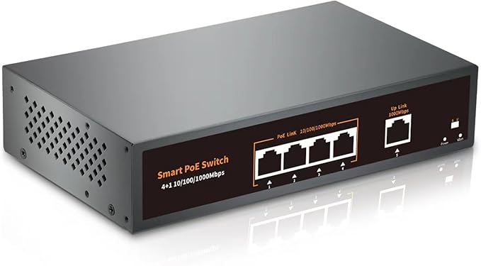4 Port Gigabit POE Switch 2025 by Davuaz
