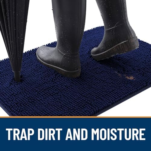 OLANLY Dog Door Mat for Muddy Paws 47x20, Super Absorbent Chenille Mud Mat - Image 2