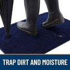 OLANLY Dog Door Mat for Muddy Paws 59x24, Super Absorbent Chenille Mud Mat - Image 2