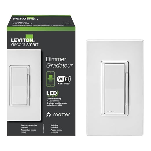 Leviton Decora Smart Dimmer Switch, Works by Leviton
