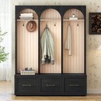 Merax Farmhouse Wood Hall Tree by Merax