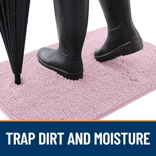 OLANLY Dog Door Mat for Muddy Paws 44x24, Super Absorbent Chenille Mud Mat - Image 2
