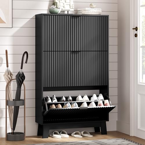 Shoe Cabinet Storage for Entryway by HUANLEGO