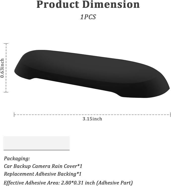 Car Backup Camera Rain Cover, Soft Silicone Car Backup Camera Rain Shield - Image 2