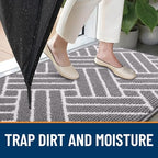 OLANLY Indoor Door Mat 71x47, Low-Profile Dirt Resistant Doormat - Image 2
