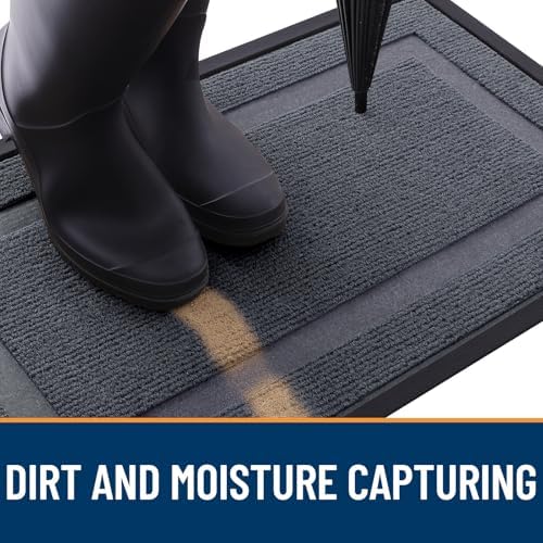 OLANLY Front Door Mat Outside 59x34, All-Season Heavy-Duty Rubber Doormat - Image 5