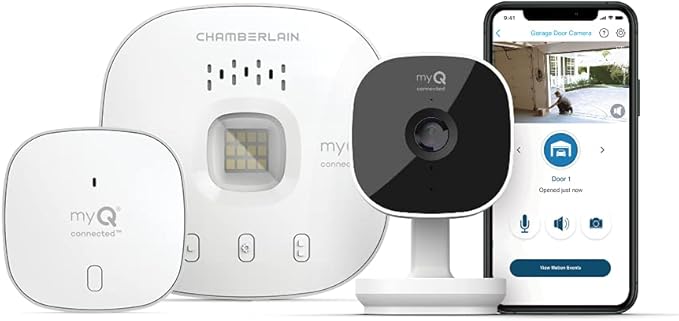 CHAMBERLAIN myQ Smart Garage HD Camera & Smart Garage Hub Bundle- Wi-Fi & by Chamberlain%7CmyQ