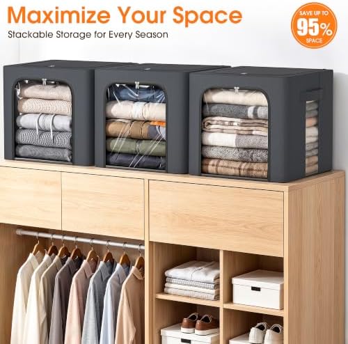3 Pack Clothes Storage Bins - Image 2