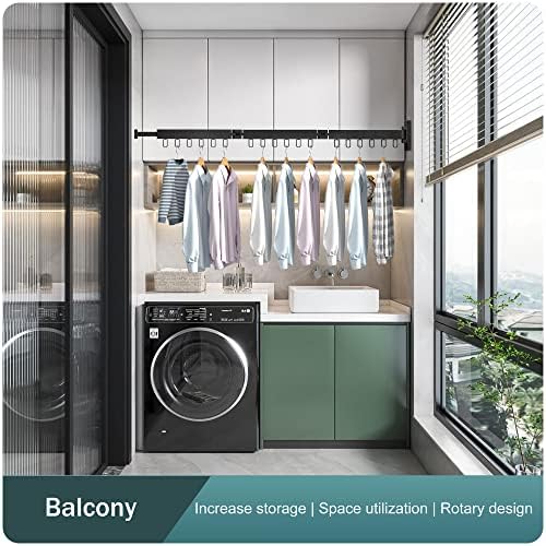 LIENAHU Clothes Drying Rack, Laundry Drying Rack, Clothes Rack Wall Mount - Image 5