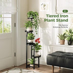 Bamworld Tall Plant Stand Indoor Outdoor Corner Metal Flower Pot Stands - Image 5