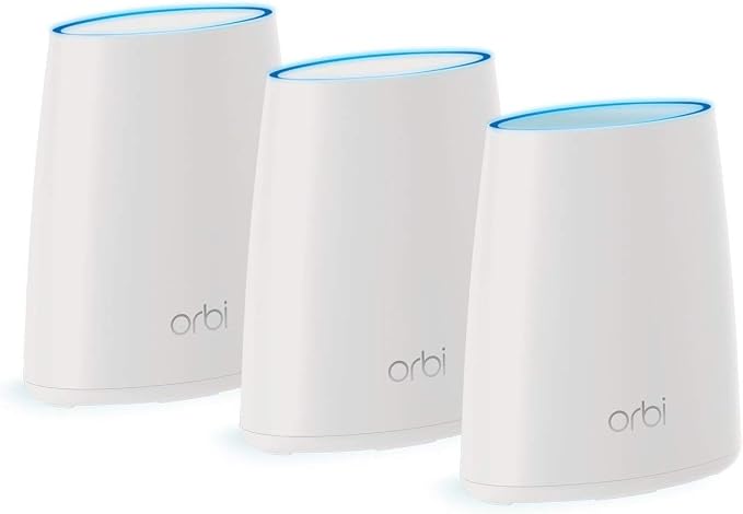 NETGEAR Orbi Whole Home Mesh WiFi System – 3 Pack Router RBK43-200NAR by Amazon+Renewed
