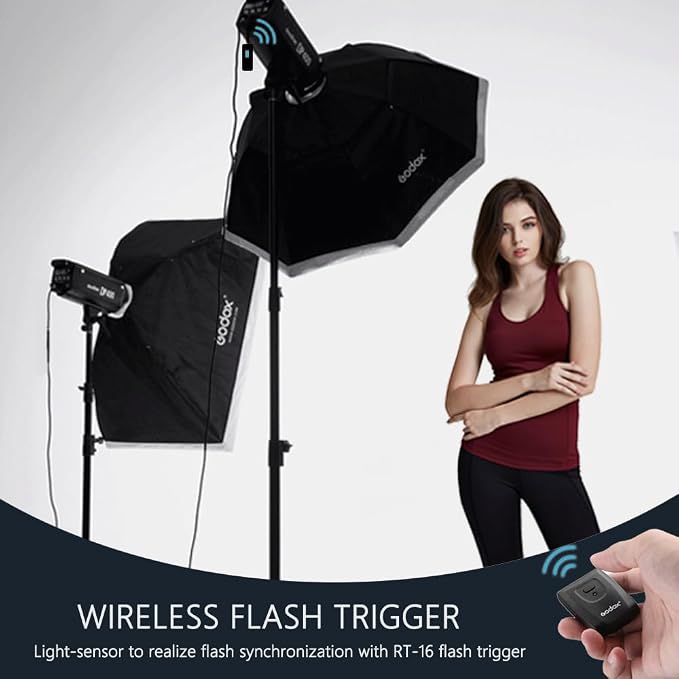Godox Studio Flash Kit for Photography, 600W Studio Strobe Light Set - Image 7