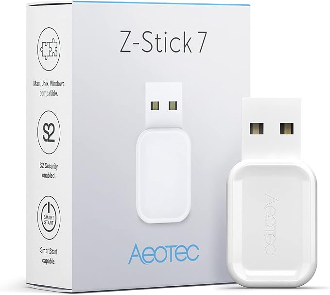 Aeotec Z-Stick 7 Plus, Zwave Plus USB to Create Z-Wave hub, Gateway Controller by Aeotec