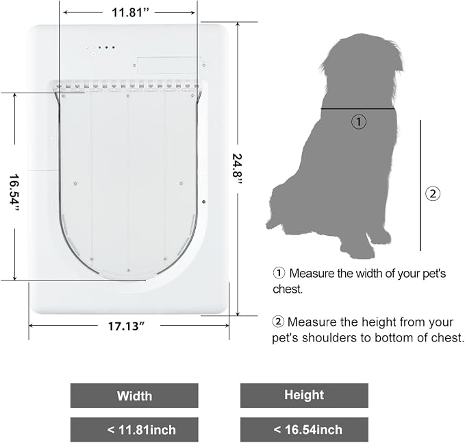 Smart Electronic Pet Door, Automatic Dog Door - Image 8