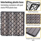Interlocking Deck Tiles 30pcs 12"x12" Plastic Outdoor Floor Tiles - Image 5