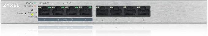Zyxel 8-Port PoE Switch | Web Managed Gigabit Network Ethernet Splitter | 8x - Image 2