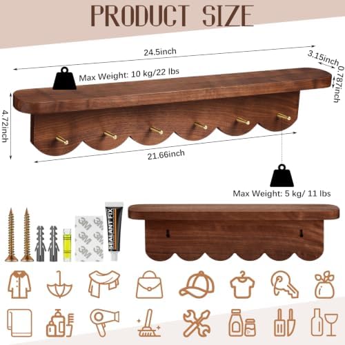 Lewtemi Wall Mount Coat Rack - Image 2