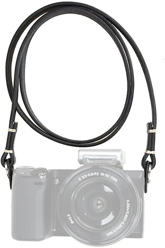 Genuine Slim Leather Camera Neck Shoulder Strap compatible by CANPIS