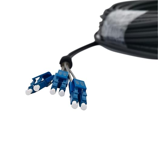 10Gtek 50 Meter LC to LC, Outdoor Armored Fiber Optic Cable, Single Mode - Image 4