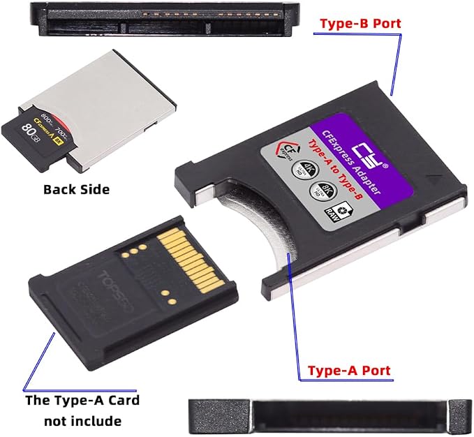 CFexpress Type-A to Type-B Memory Card Kit Case CFE CFA to CFB Adapter - Image 7