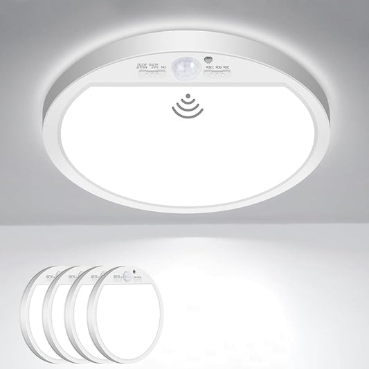 slochi 4Pack Motion Sensor Light Indoor Wired, 8.7 Inch 3000K/4000K/6500K by CeilingLights
