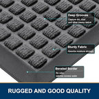 Smiry Front Door Mat Outside Entrance, Natural Rubber Doormat, 59x23 Inch - Image 3