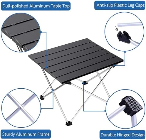 Grope Portable Camping Table, Aluminum Folding Beach Table - Image 3