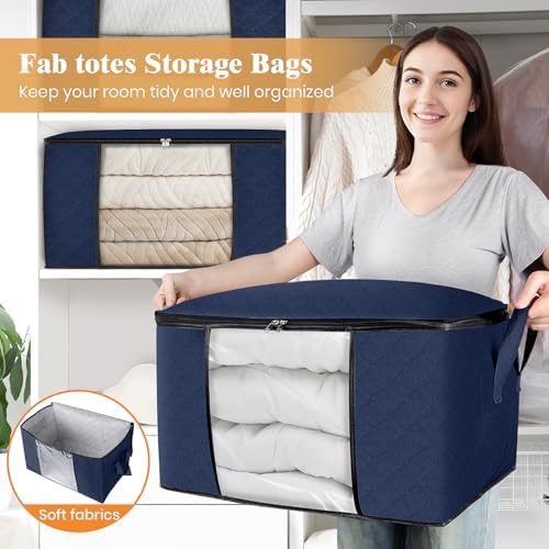 Fab totes 6 Pack Storage Bags for Clothes Blanket Storage Bins - Image 5
