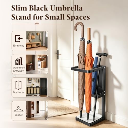 Umbrella Stand for Entryway, Sturdy Metal Umbrella Holder Indoor - Image 5