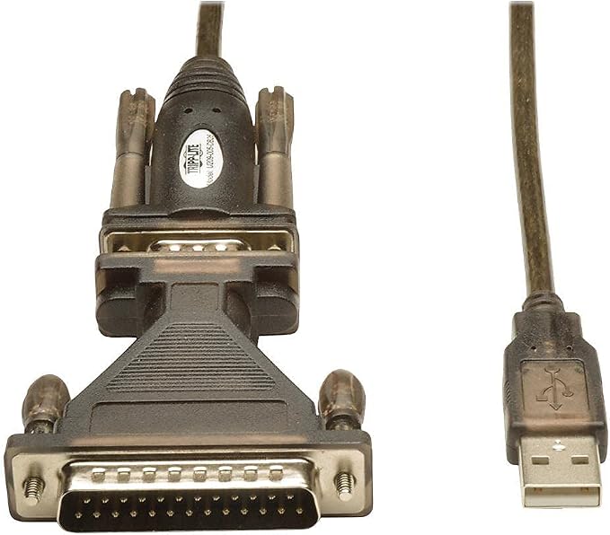 TRIPP LITE USB to RS232 Serial Adapter Cable USB-A to DB25 DB9 M/M 5-Feet - Image 3