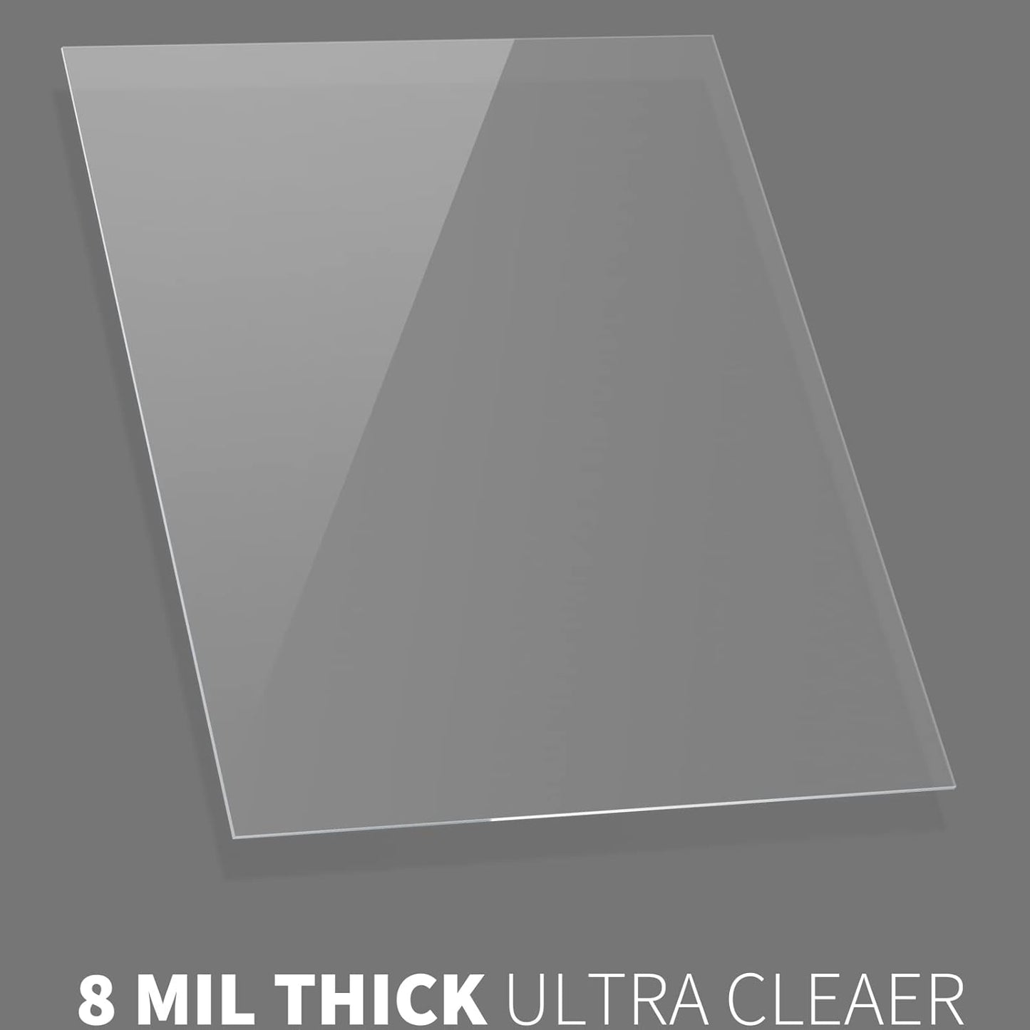 Binditek 200 Pack 8 Mil Binding Presentation Covers, Report Covers for Binding, Ultra Clear, 8-1/2 x 11 Inches, Letter Size, Square Corners, Un-Punched, Office Supplies
