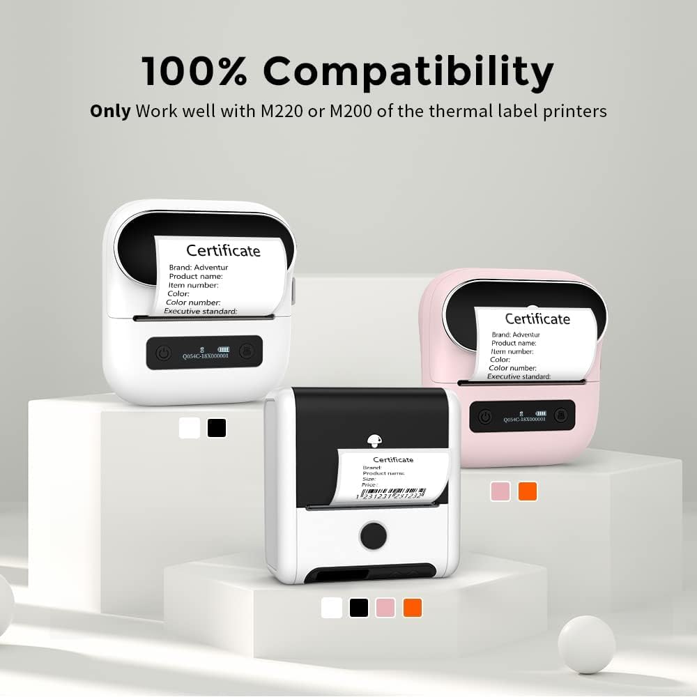 Phomemo 3 Roll 2.36"x 1.57" Thermal Sticker Label, 180 Labels/Roll Compatible with M220, M250, M260,M200, M221 Printer, Strong Permanent Adhesive, for Customer Mailer, Address, Business Letter