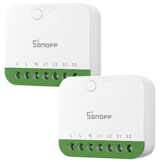 SONOFF MINI Duo, Matter Over WiFi, 2-Chanel WiFi Smart Switch, 16A Total Load by SONOFF