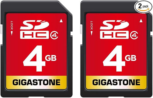 GIGASTONE 4GB SD Card 2 Pack SDHC UHS-I Class 4 Memory Card by Gigastone