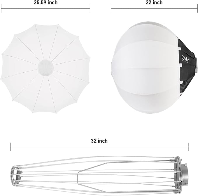 GVM Lantern Softbox Soft Light Modifier, Quick-Setup Quick-Folding GVM Light - Image 4