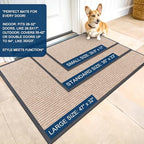 OLANLY 2-Pack Front Door Mats 47x32, Waterproof Heavy-Duty Doormats - Image 2
