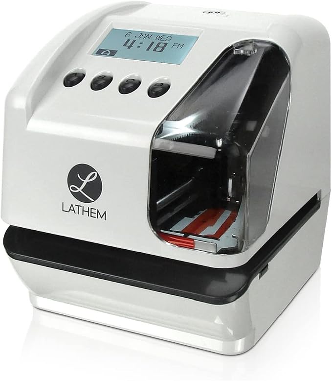 Lathem LT5000 Electronic Multi-Line Date and Numbering Document Stamp Time Clock by Lathem