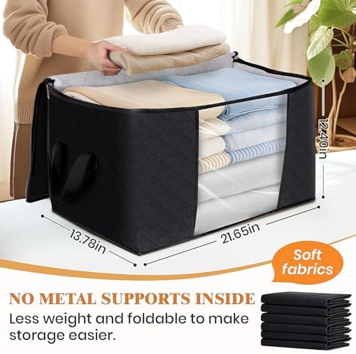 Fab totes 8 Pack Storage Bags for Clothes Blanket Storage Bins - Image 2