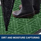 Smiry Front Door Mat Outside Entrance, Low Profile Rubber Doormat - Image 3
