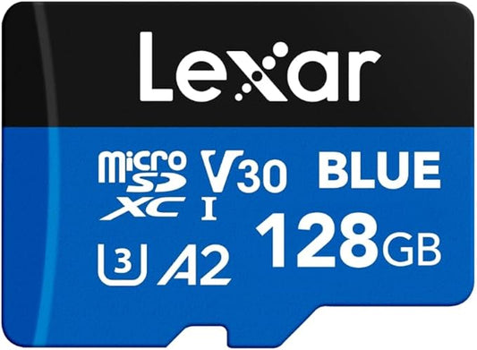 Lexar 128GB Blue Micro SD Card Up to 160MB/s, microSDXC UHS-I Memory Card by Lexar