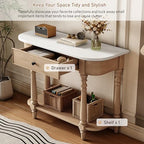 36’’ Half Moon Curved Entryway Console Table - Image 3