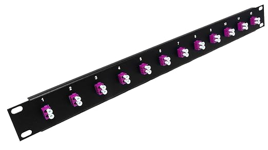 Ultra Spec Cables 1U 12 Port High Density Patch Panel, Loaded by UltraSpecCables