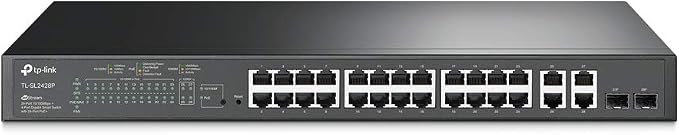 TP-Link Omada SL2428P | 24 Port Fast Ethernet Smart Managed PoE Switch |24 PoE+ by TP-Link