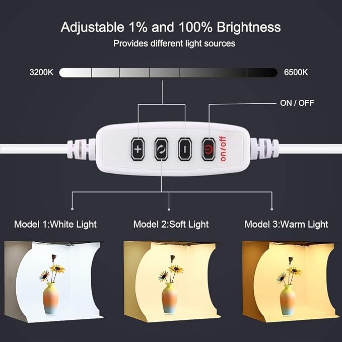 PULUZ Photo Studio Light Box, Portable Folding Photo Light Box - Image 2