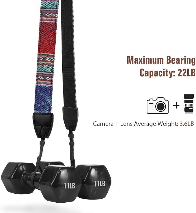MoKo Camera Strap, Premuim Cotton Canvas Braided Adjustable Universal Sling - Image 5