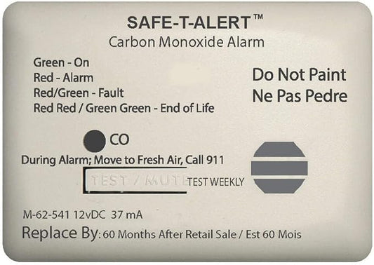 MTI Industries 62-541-MARINE-WT Detector Marine Co Alarm White by SafeTAlert