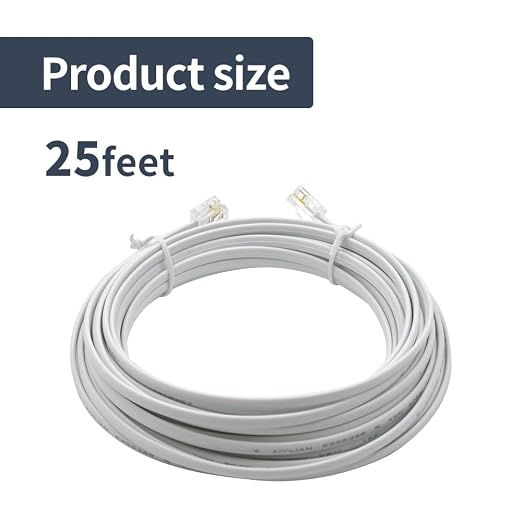 Phone Cable 25 Feet Telephone Line Cord - Image 7