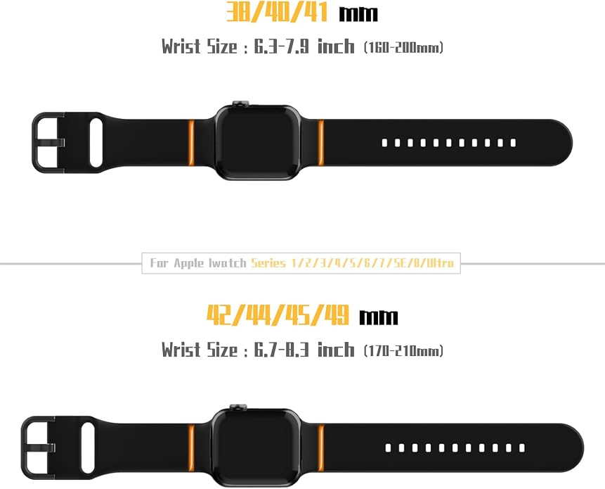 Sport Band Compatible with Apple Watch Bands 49mm 46mm 45mm 44mm 42mm 41mm 40mm - Image 5