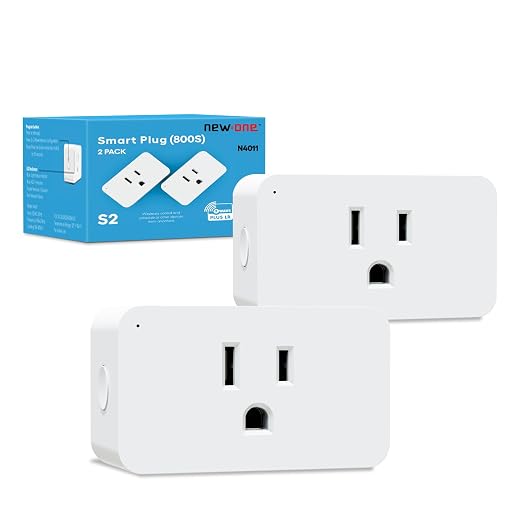 New One Zwave Plug 2 Pack, 800 Series Z-Wave Smart Plug, Zwave Outlet S2 by NewOne